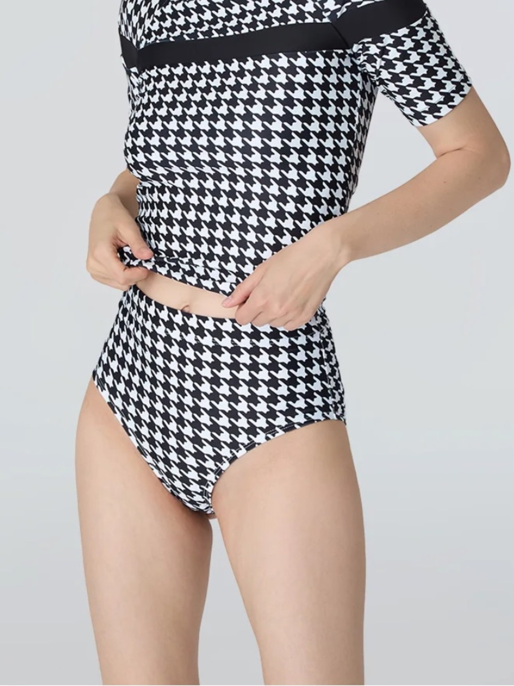 Watskin Black/Ivory Houndstooth Sz L